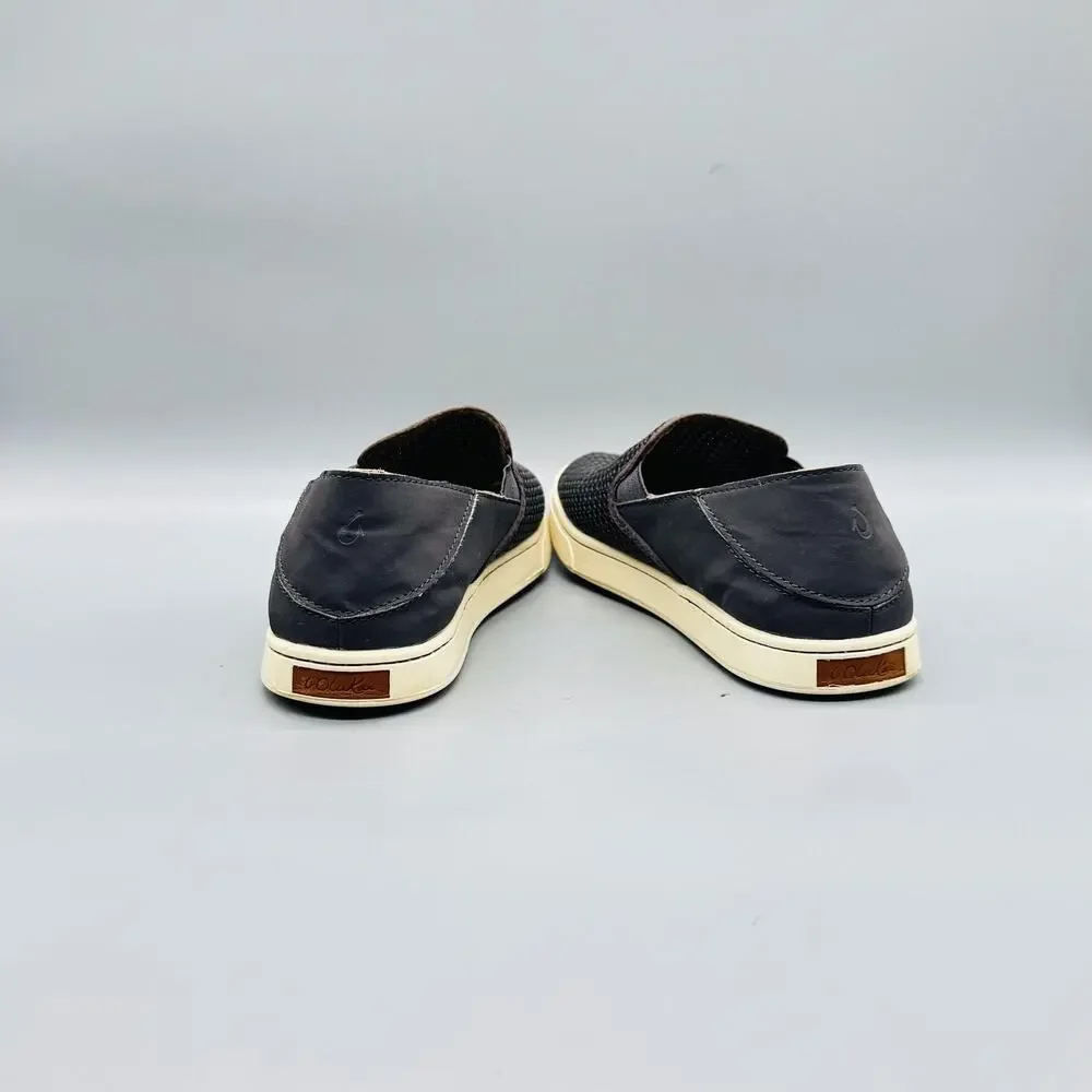 OluKai Shoes Womens 7.5 Gray Mesh Pehuea Slip On Walking Sneakers Comfort Casual